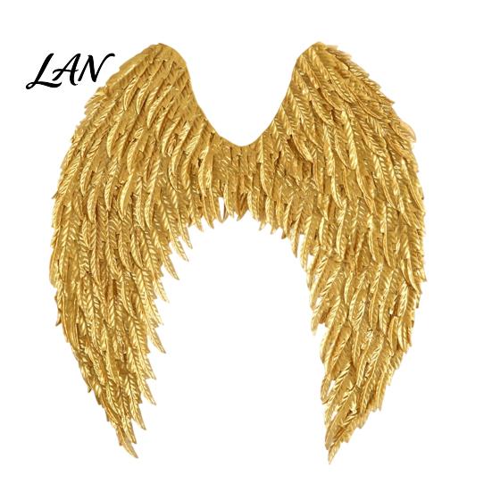 Dark Guardian Angel Wings Costume for Kids, Feathered Wing Dress Up Elastic Strap Cosplay Accessory Fancy Dress, Halloween Party, Performance