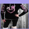 Elegantes Damen-Kapuzenpullover-Sweatshirt mit langen Ärmeln für Weihnachten, mit gemütlichem Kapuzenmantel-Pullover