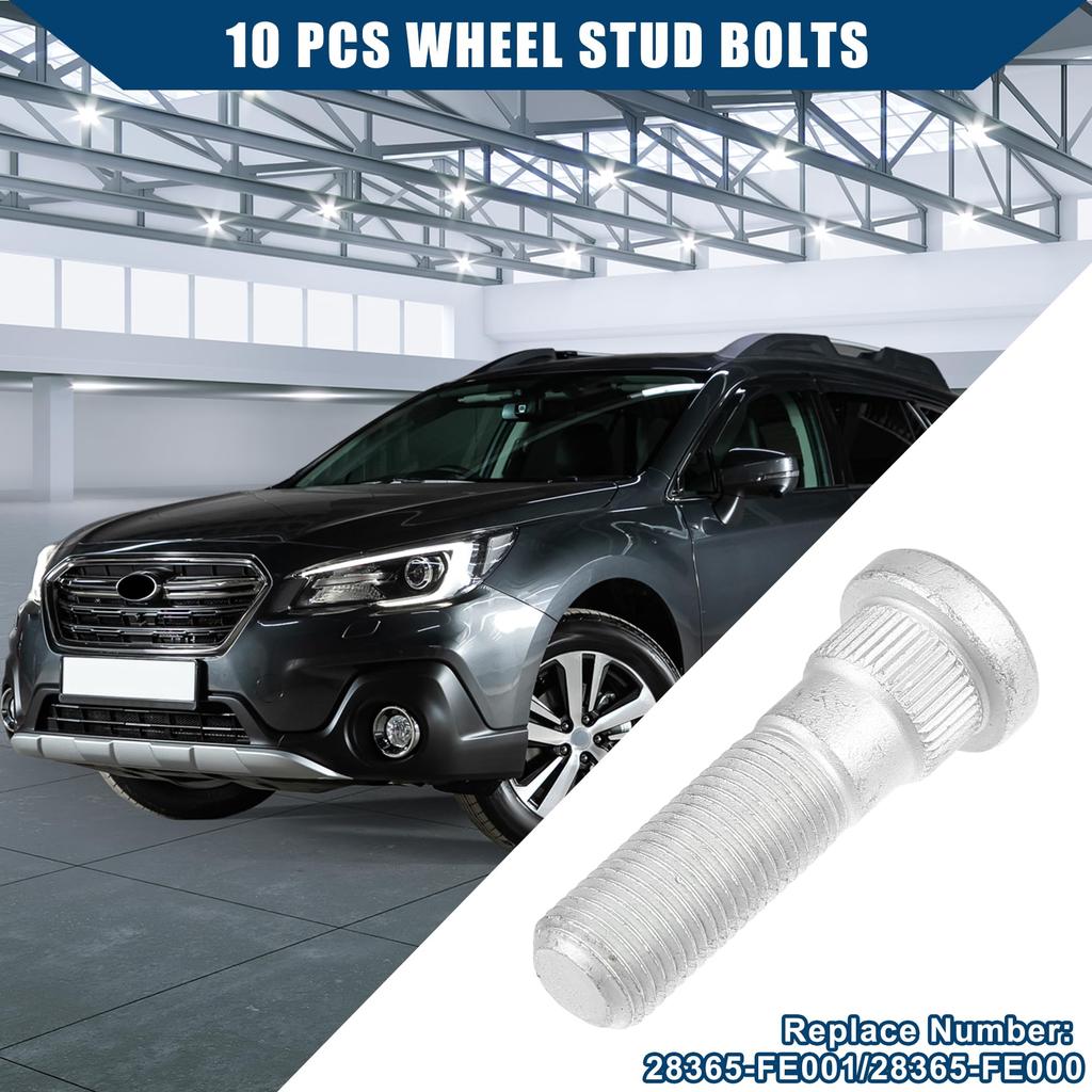 Hihaha Wheel Stud Bolt #28365-FE001/28365FE000 M12-1.25 Fits Subaru WRX 13-23 Toyota 86 17-20 Front