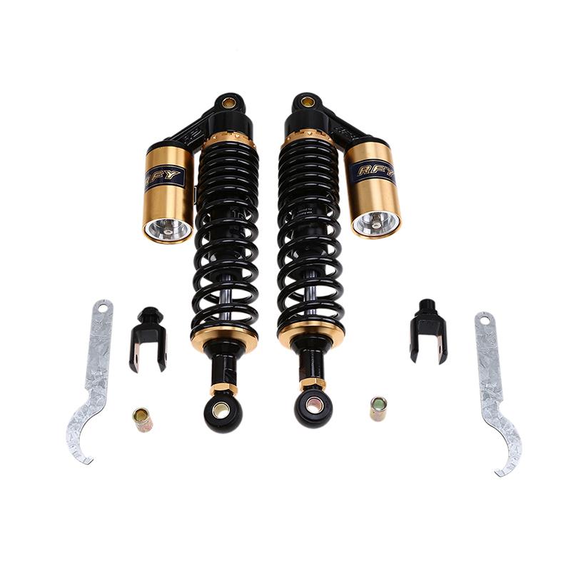 Straight/Round Double Fork 340mm Universal Air Shock Absorber Rear Suspension Spring Scooter DirtBike Gokart Quad ATV Motorcycle