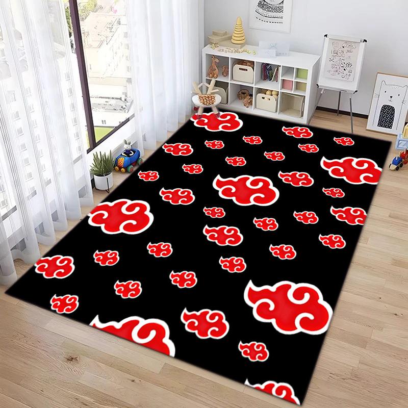 Japanese anime cartoon NARUTO's famous Uzumaki Naruto rug, soft decorative home furnishing, bedroom office chair pad, outdoor picnic carpet Y12