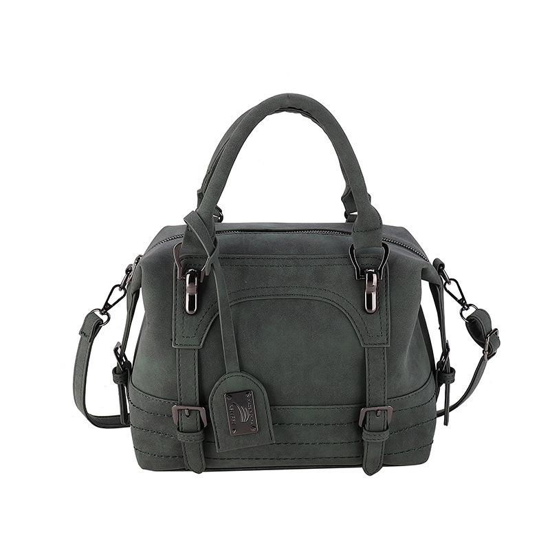 2025 Vintage frosted women's shoulder bag, crossbody bag, large capacity women's handbag, Boston luxury women's bag