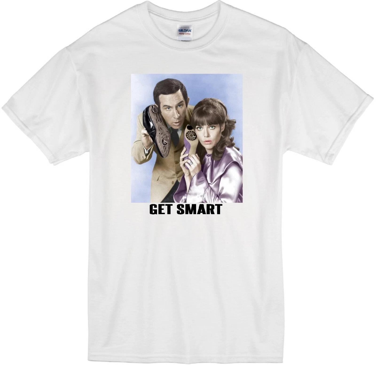 

GET SMART DON ADAMS BARBARA FELDON AGENT 86 99 MAXWELL SMART WHITE TV T-shirt M