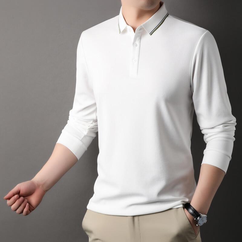 IMAGINEX Men s Color-Block Lapel Long-Sleeve Polo Shirt ZP26Q035 2XL