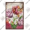 Putuo Decor Flower Vintage Tin Sign Plaque Metal  Retro Wall Art Poster for Garden Living Room Club Decoration
