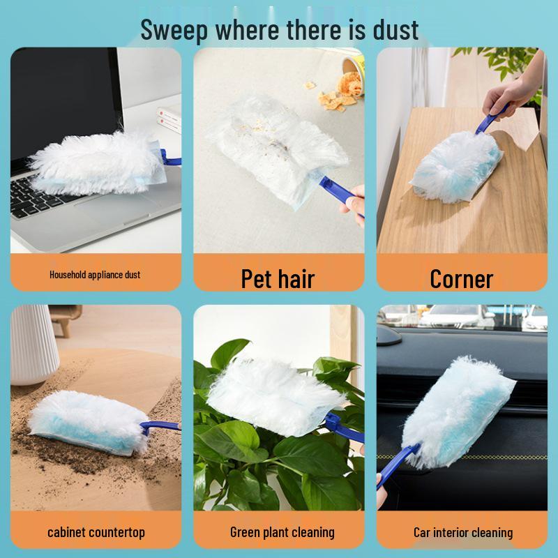 Electrostatic Replacement Dusting Brush for Home, Car, and Desktop Cleaning