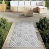 Outdoor Rug ARAKIL Grey 80x150 Cm PP