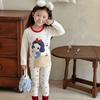 A Kids Thermal Underwear Set Cartoon Cotton Homewear 3-8 Years Old