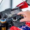 SP Connect Moto Stem Mount Pro smartphone mount for compatible with suitable for supersport High-rigidity motorcycles, clip-on handlebars, bikes.