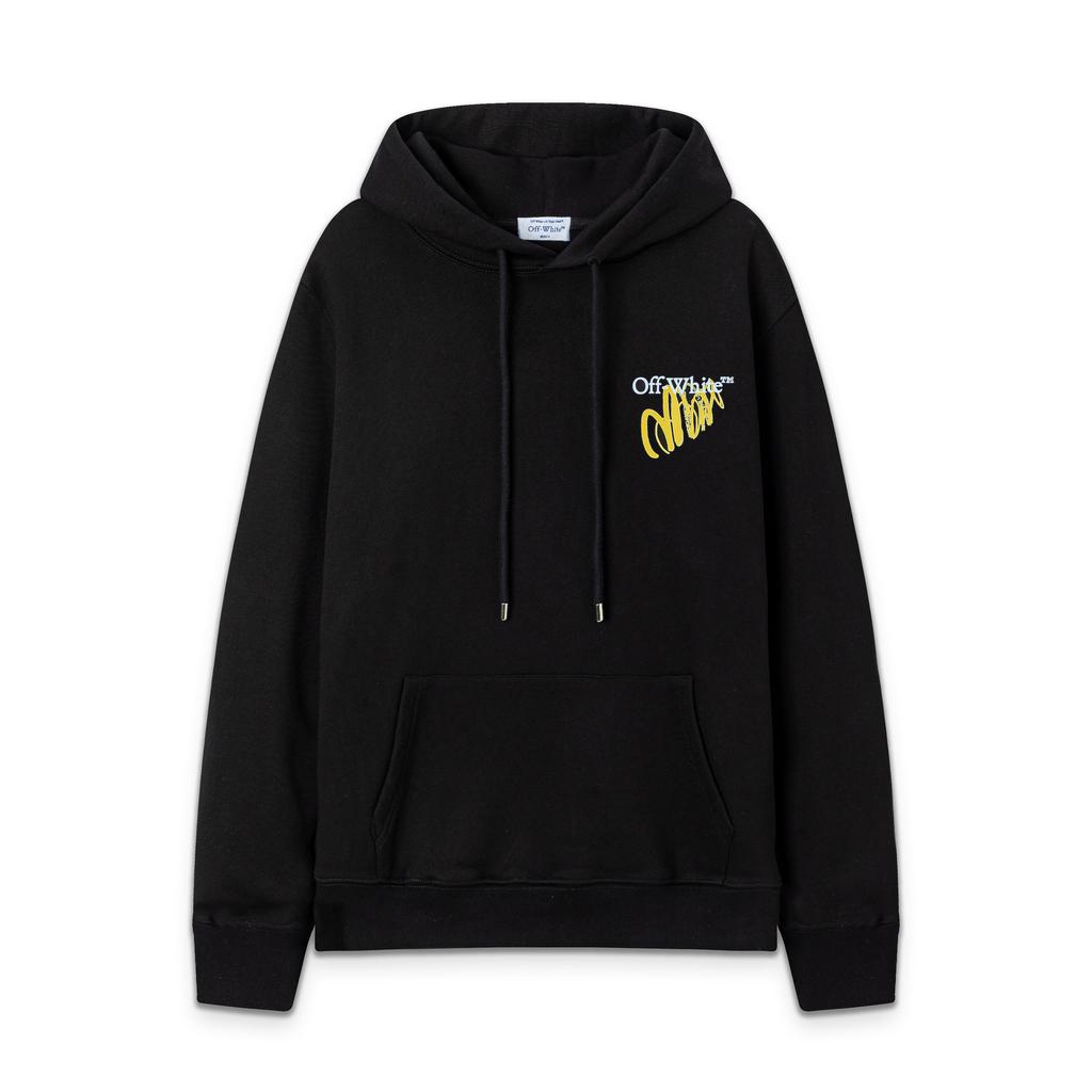 9098 Off-White 2025 Jesień i Zima Nowy Wzór Strzałki z Wirującymi Literami OW Męska i Damska Bluza z Kapturem