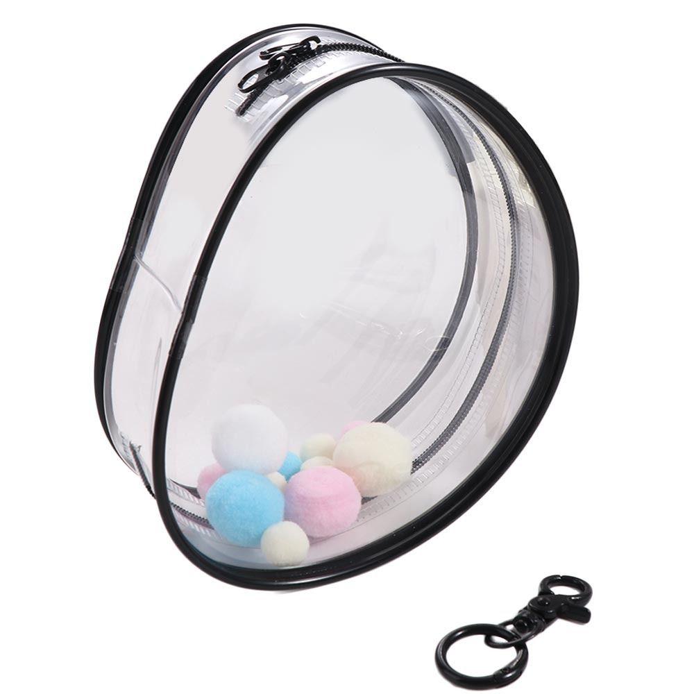 

Прозрачный мини-чехол для куклы для улицы, утолщенная сумка для хранения кукол, органайзер для ювелирных изделий black-WITH BALL