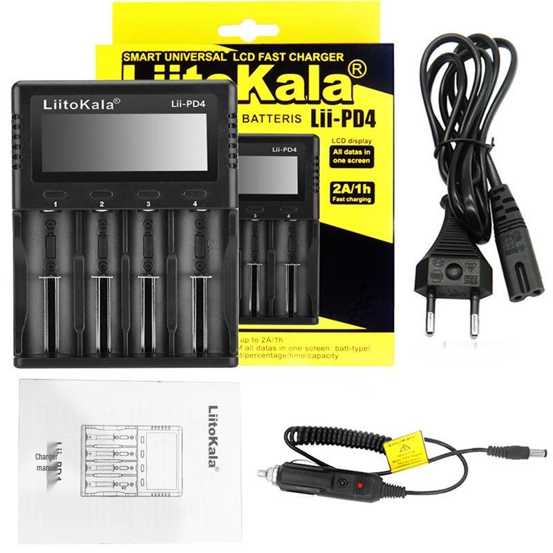 Dual-Slot Charger for 18650/26650 Lithium, AA/AAA Ni-MH, & 3.2V LiFePO4 Batteries