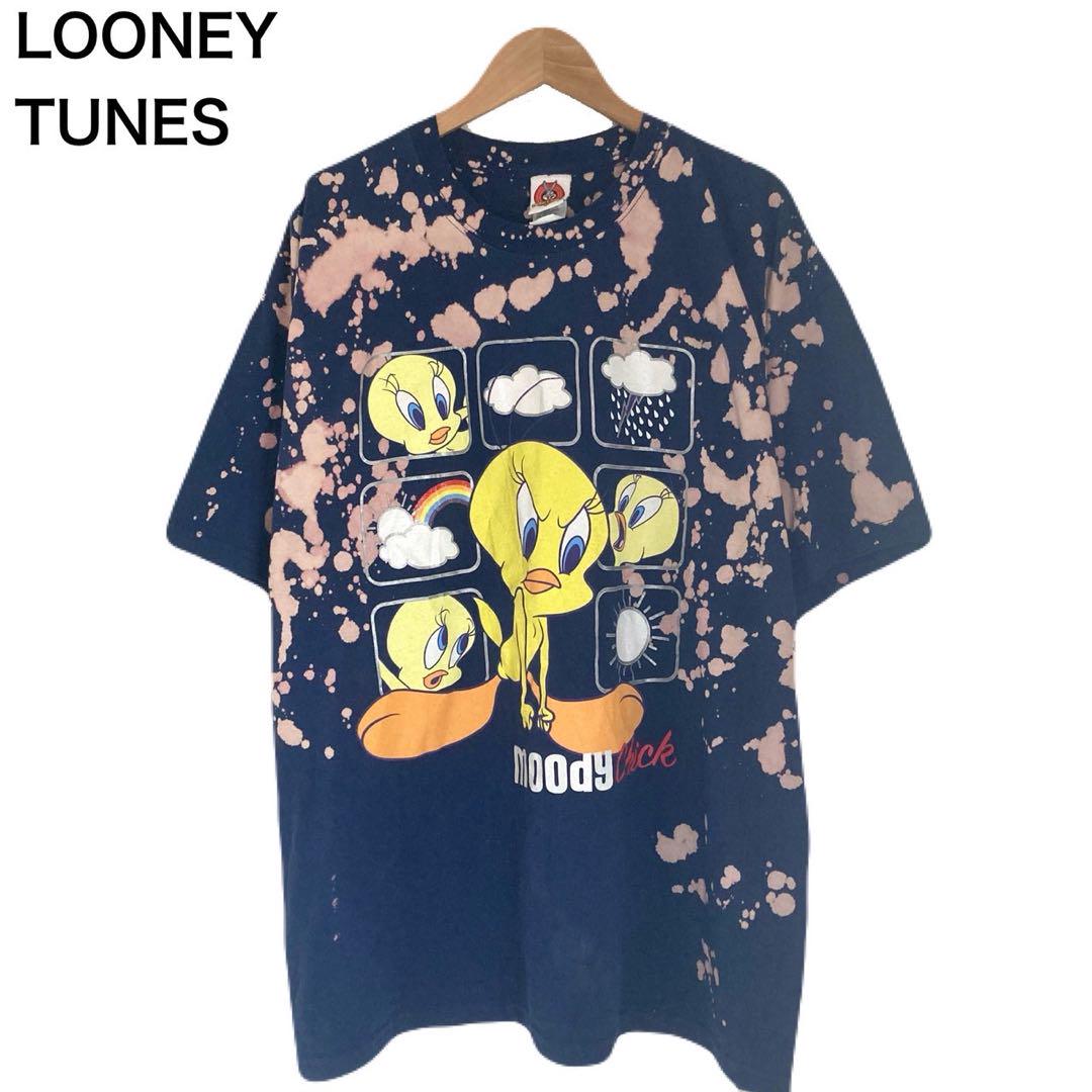 

[USED] 90s 00s Looney Tunes Tweety Print Tie-Dye Short Sleeve Shirt