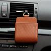 1pc Car Phone Holder Mount Air Vent Hanging Storage Box Car Mobile Phone Bag PU Leather Glasses Organizer Bag Support In Home