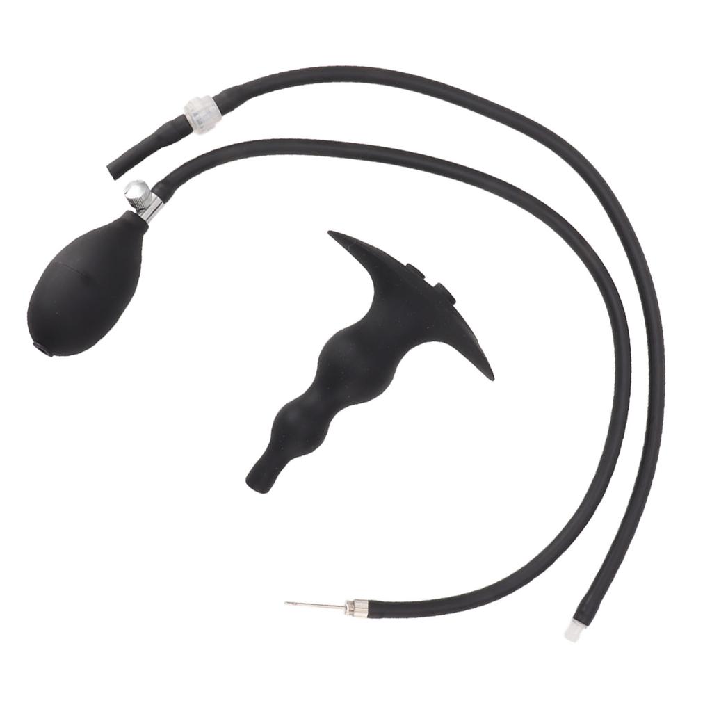 Silicone Enema Bulb Kit Inflatable Soft Flexible Clean Anal Douche Enema Kit for Women Men Beginner