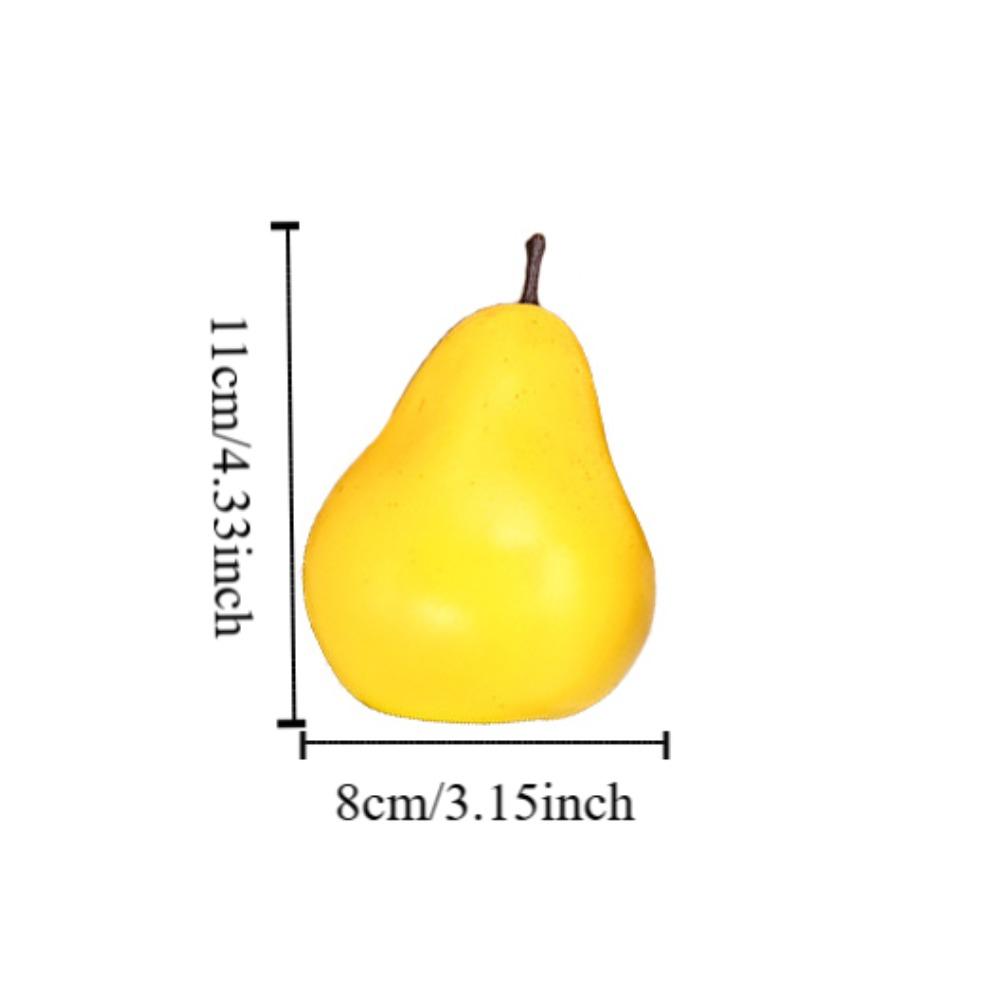 5PCS Realistic Fake Fruits Mini Artificial Fruit Educational Toys Simulation Pear Window Display