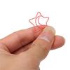 100pcs Star Moon Shaped Paper Clips Antislip Pink Colorfast Cute Paperclip for File Document Classification
