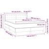 Box Spring Bed with Mattress Dark Gray 140 x 200 cm Fabric
