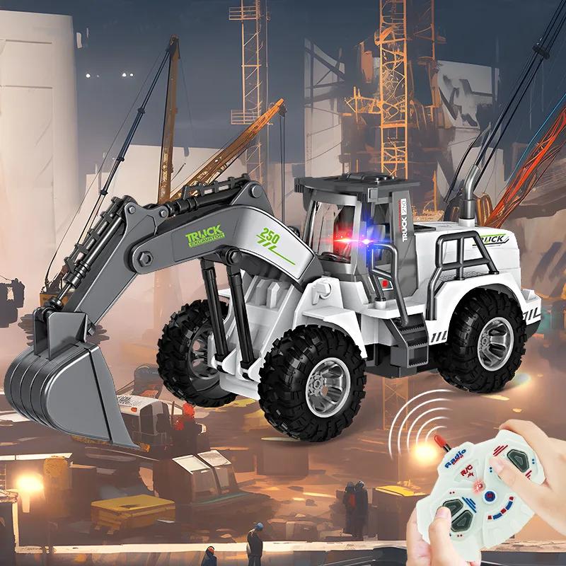 1/30 RC Excavator Engineering Car Remote Control Truck RC Model Car Toys Cars Engineering Eletric Vehicles Bulldozer Truck Model