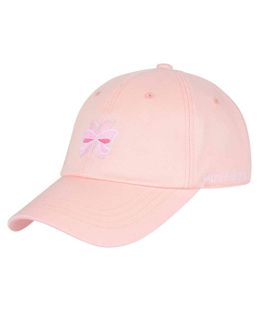 Soltipeullawo Pink Ribbon Embroidered Signature Cap Pink