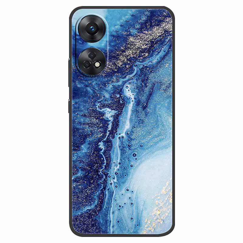 Case For Oppo Reno 8T Cover Black Silicone Soft Phone Back Cases for Oppo Reno8 T 4G Fundas Reno8T CPH2481 6.43" Lovely Fundas