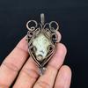 Moss Agate 999 Copper Wire Wrapped Pendant, Handmade Gemstone Jewelry Pendant Gift For Birthday
