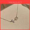 Nuova Moda Collana Tulipano in Corniola Elegante e Stilosa Pendente in Lega Regalo di Compleanno Perfetto per Donne