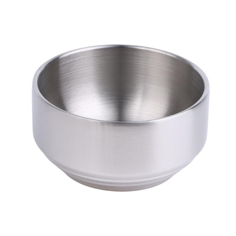 Korean Style 304 Double-layer Thick Durable Stainless Steel Rice Bowl Soup Rice Bowl Cuisine Home Child Small Bowl Cuisine
