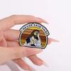 Fashionable Jesus Pin Humorous Expression Jewelry Humorous Jesus Enamel Brooch Pins for Jackets Bags Retro Multi for Women