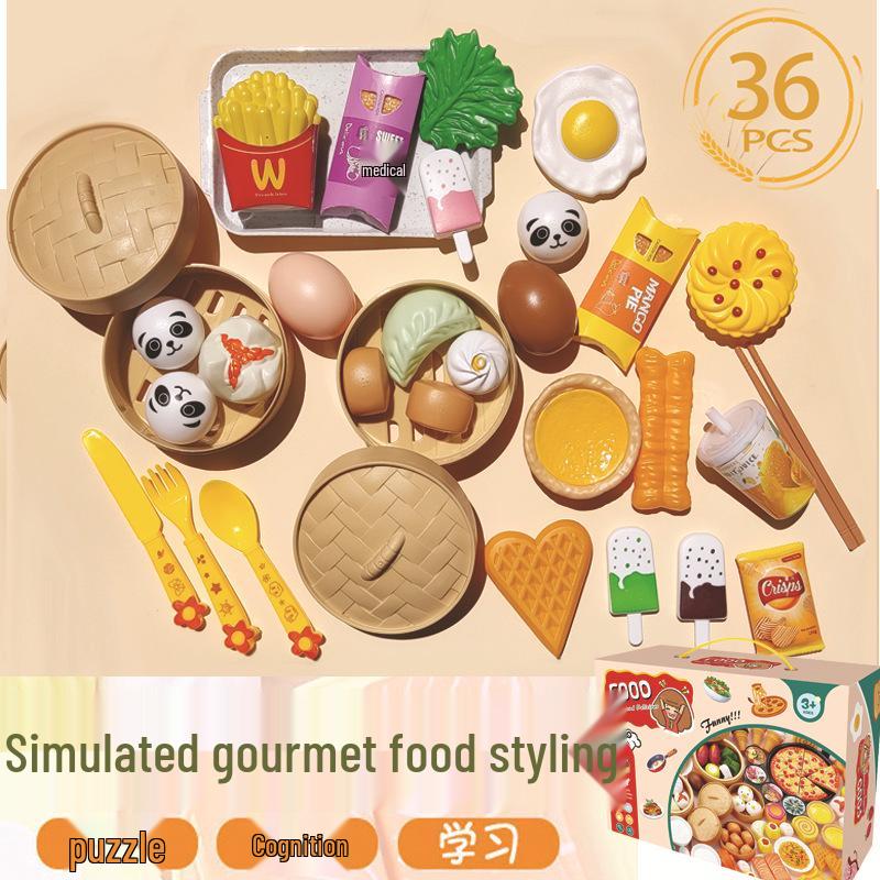 Children's BBQ Playset: Western Kitchen Simulation Food Toys