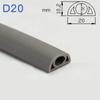 PVC Flexible Rubber Cable Protection Trough, Pressure-resistant Cable Tray, Rubber Strip Trunking for Electrical Wire Storage