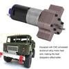 RC Gearbox Metal Speed Change Gear Box with 370 Motor for WPL C14 1/16 RC Military TruckTitanium Color