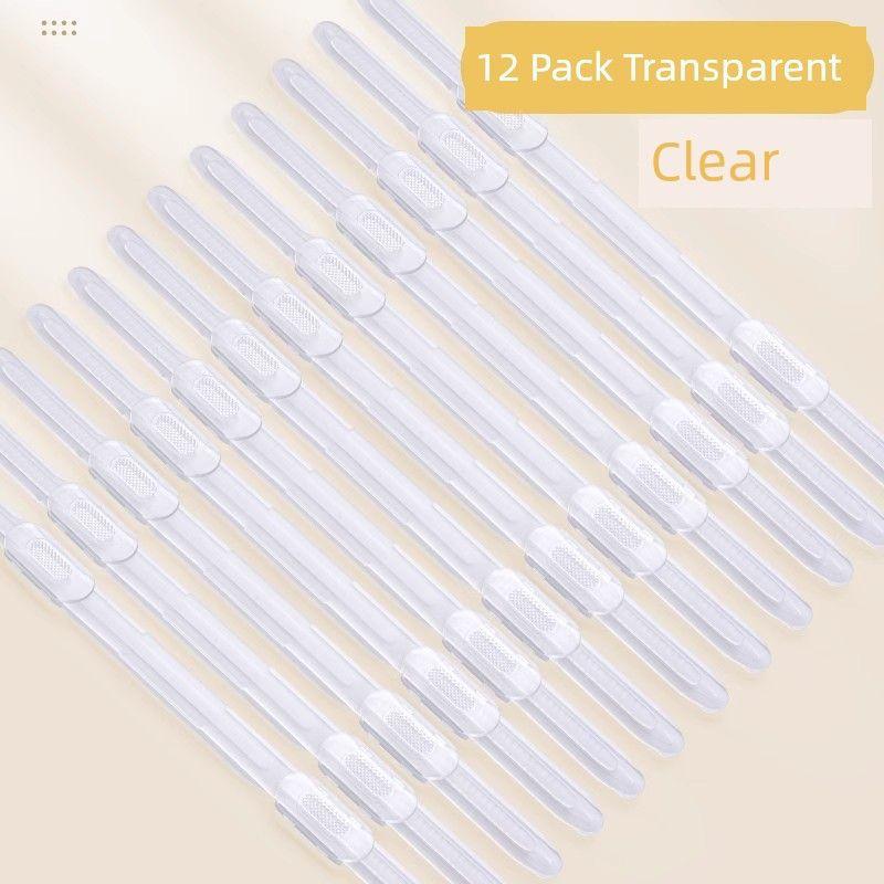 

Double Hole Plastic Book Tool Organize Fantastic Folder 1 Set [Transparent White] 12 Pieces in Total