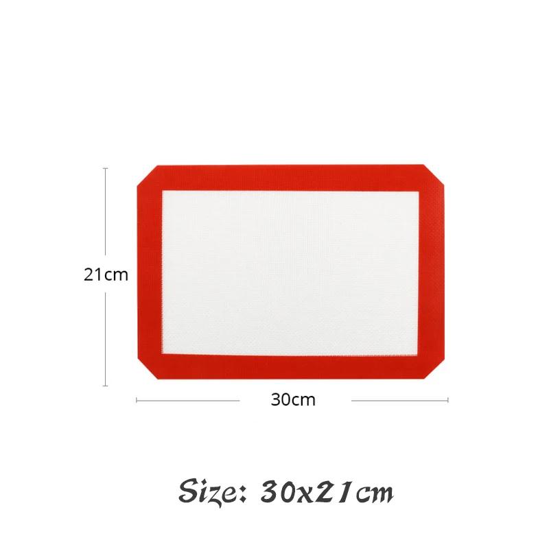 30/40/60cm Silicone Baking Mat Non-Stick Macaron Fondant Cookie Pad Oven Sheet Pastry Tools Rolling Dough Mat For Kitchen Cake