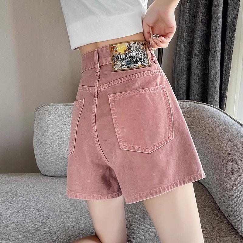 Women s High Waist Pink Denim A-Line Shorts - Summer 2026 Edition S розовый