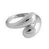 Trendy Double Layer Geometric Open Ring: Adjustable, Retro-Style Women's Hip Hop Accessory