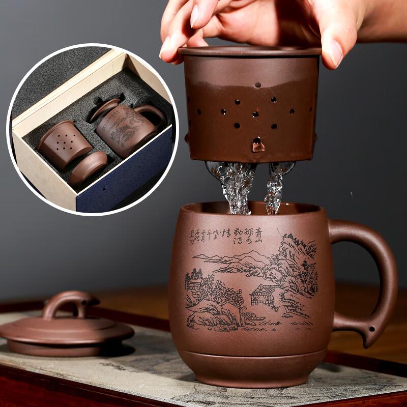 Yixing Zisha Handmade Kung Fu Tea Cup Set