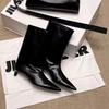 Fashion Designer Women Ankle Boots Fashion Square Low Heel Dancing Party Prom Shoes Laides Concise Slip On Short Booties