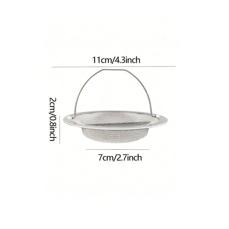 Stainless Steel Sink Strainer Basket-Universal Fine-Mesh Food Catcher for Kitchen Drains,Easy-Clean Filter with Anti-Rust Design