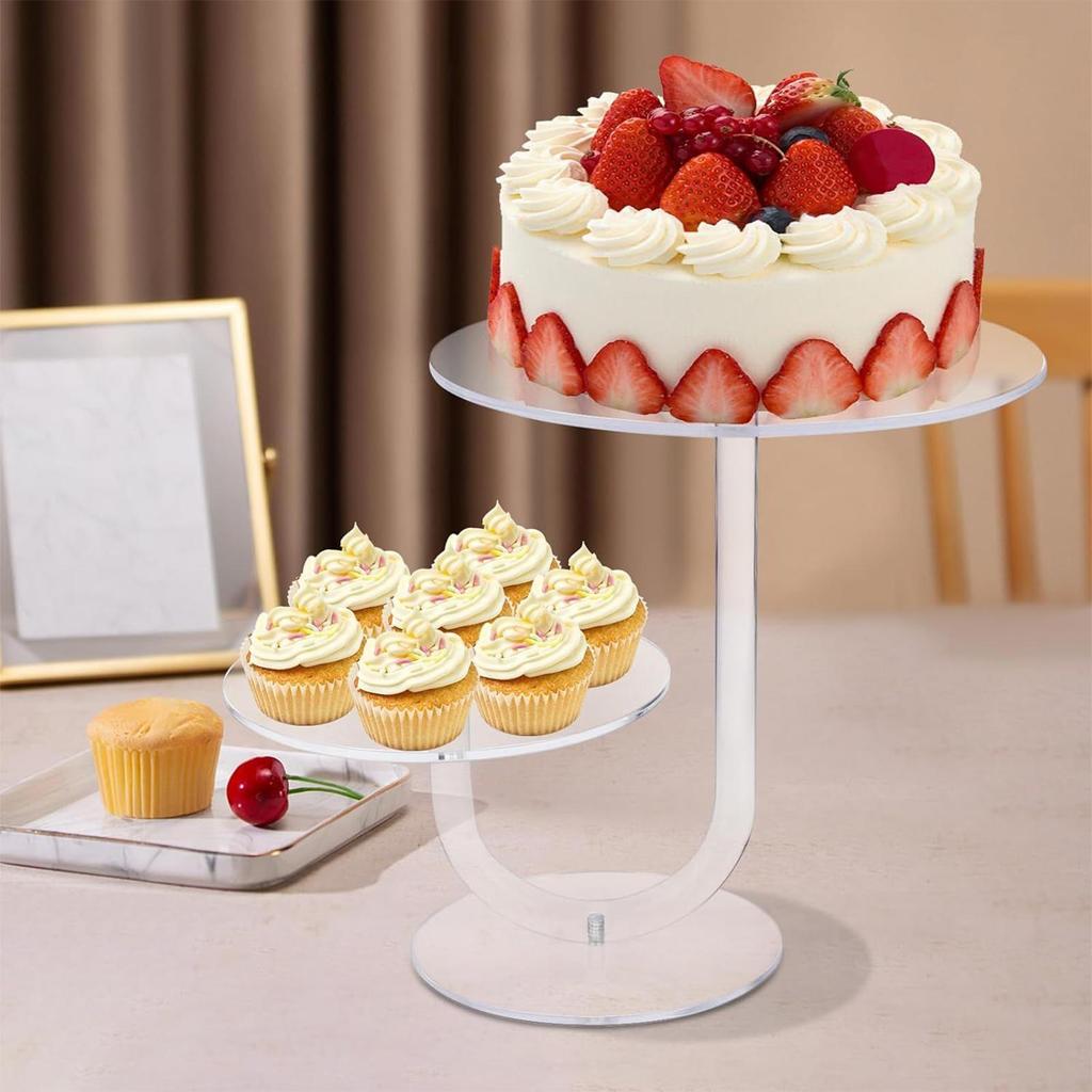 Acrylic Cake Stand Stylish Clear Acrylic Cupcake Holder Cake Holder Tree Dessert Display for Weddings Anniversaries Baby Shower