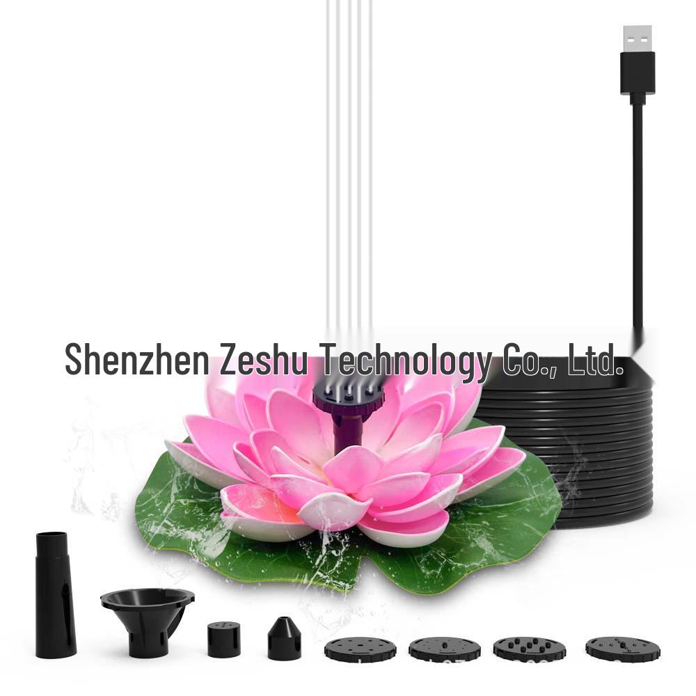 Floating Outdoor Solar Lotus Fountain for Pool or Garden