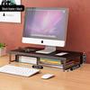 Desktop Bookshelf Monitor Riser and Storage Rack for Office Desk