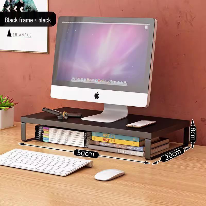 Desktop Bookshelf Monitor Riser and Storage Rack for Office Desk