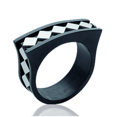 Steel Ring 'Calypso' 2 Tones - 8 Mm