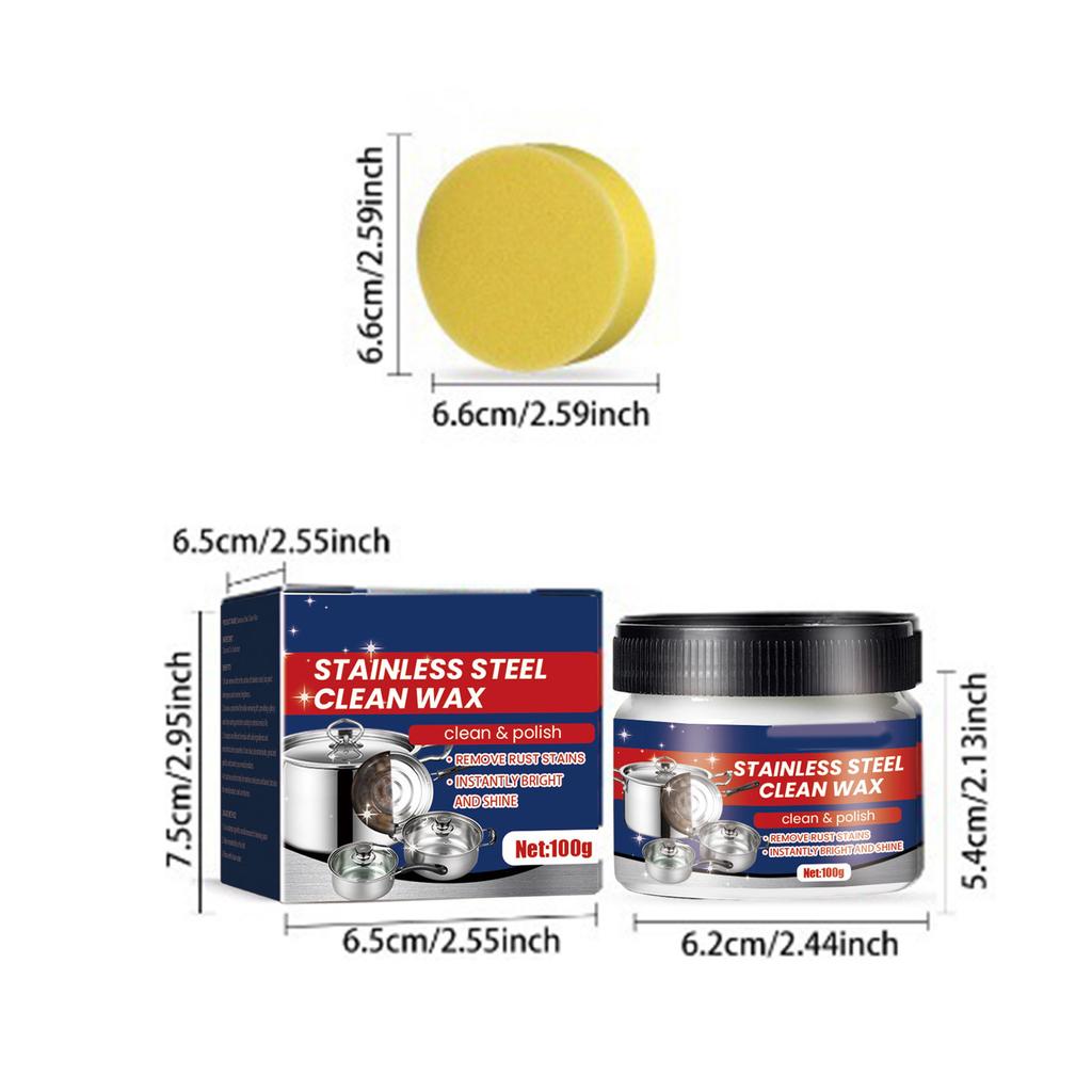 Fast and Convenient Stainless Steel Cleaning Cream Remove Stubborn Stains Effortless Cleaner No Harmful Chemicals