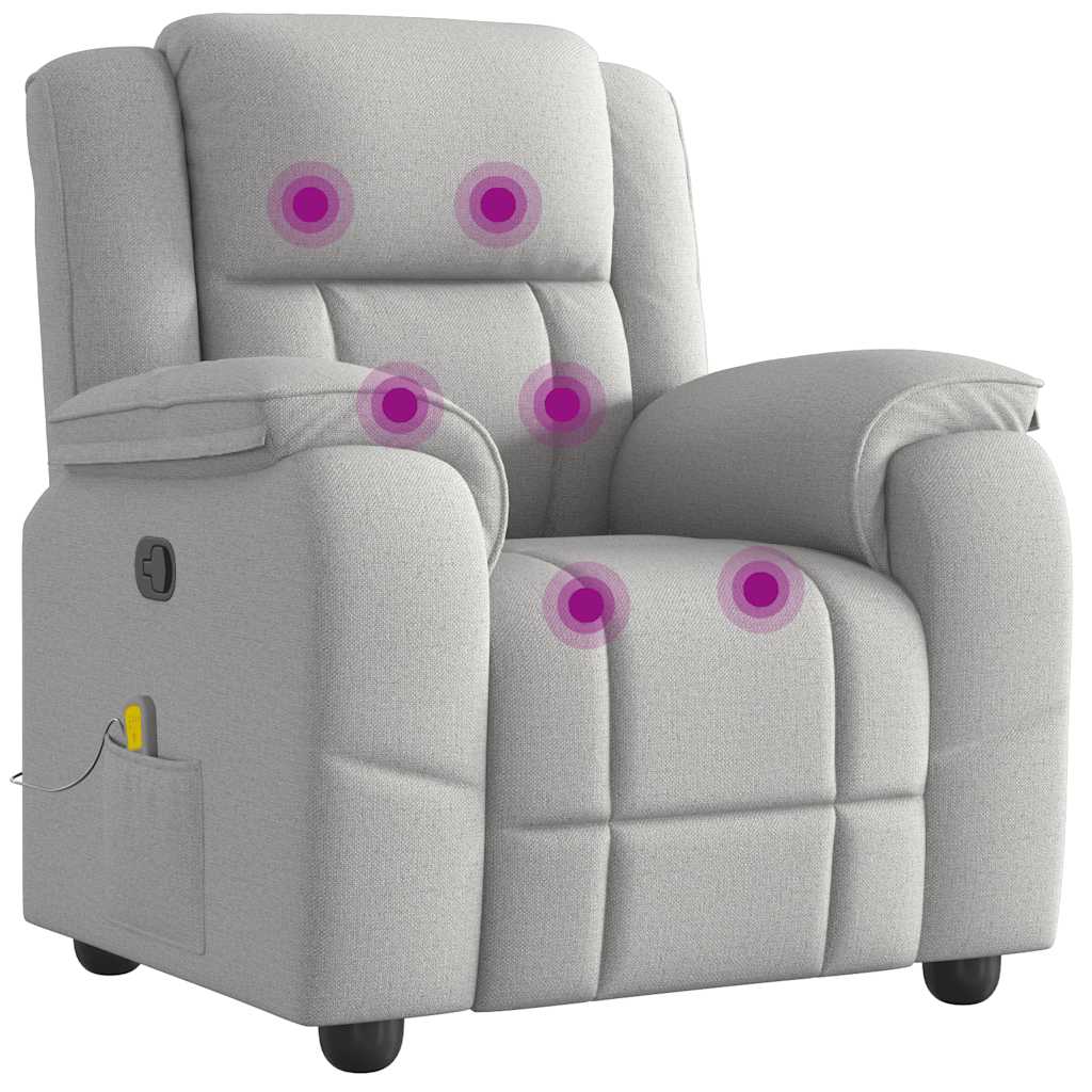 Massage Chair Cloud Gray Fabric