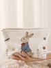 1 rabbit patterned corduroy makeup bag, lightweight zipper makeup storage box, multifunctional bag with lining