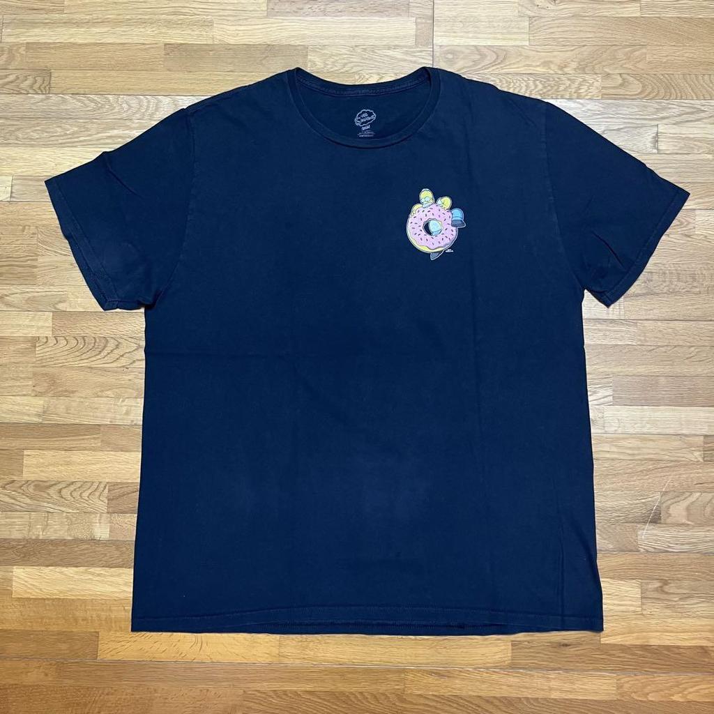 [USED] The Simpsons Donut Anime T-Shirt 00s Homer Simpson 20th Anniversary Limited Edition