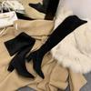 Fashion Winter Woman Over the Knee High Boots Fashion Slip On Sock Long Boots Shoes Ladies Elegant Square Heel Women's Footwear