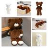 Soft And Cuddly Down Cotton Teddy Bear Plush Toy, Fox Fur Fabric, White And Brown, 46cm/36cm